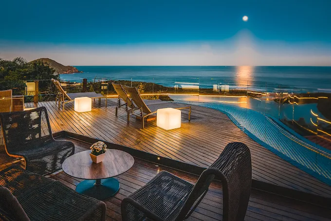 Vista panorâmica da Quinta do Bucanero na Praia do Rosa