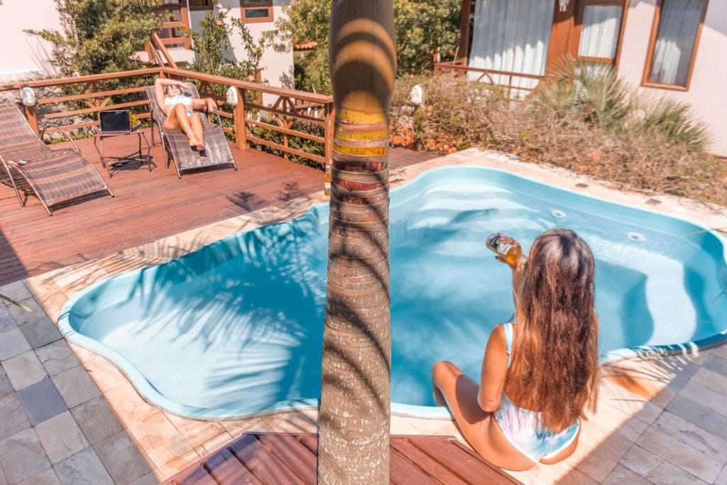 Área externa da hospedagem
