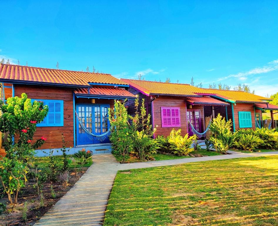 Cabana aconchegante cercada pela natureza no Prana Guest House