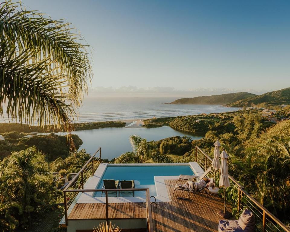 Vista da Villa Gardena Suites na Praia do Rosa